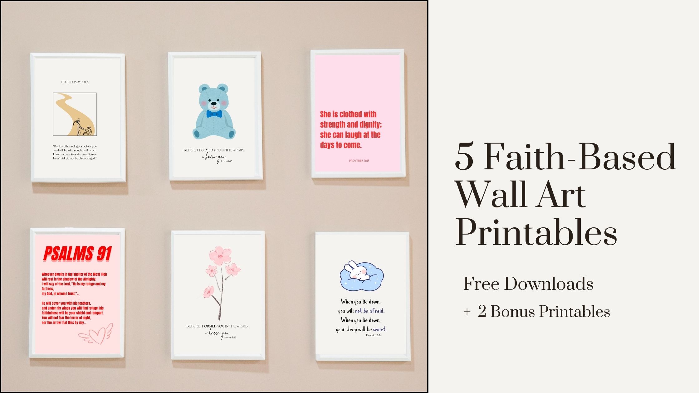 5 Faith-Based Wall Art Printables